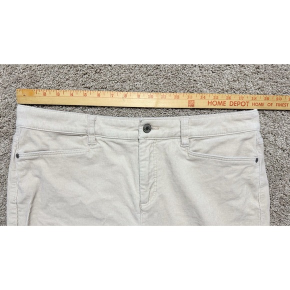 Talbots Simply Flattering High Waist Corduroy Straight Leg Pants 14 Cream (B7) - Picture 5 of 9